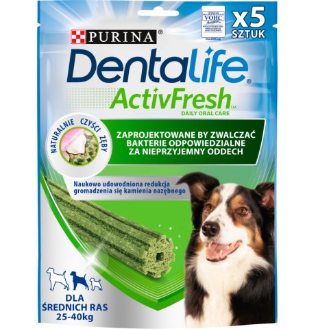 Purina Dentalife Activefresh Medium Przysmak Dla Psa 115g 5 Sztuk Purina