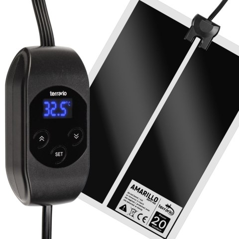 Terrario Amarillo 20W - mata grzewcza z termostatem LCD Terrario