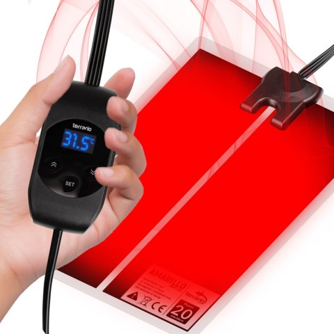 Terrario Amarillo 20W - mata grzewcza z termostatem LCD Terrario