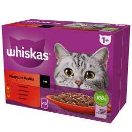 Whiskas Adult Karma Mokra Dla Kotów Wołowina Kurczak Jagnięcina Drób 12x85g Whiskas