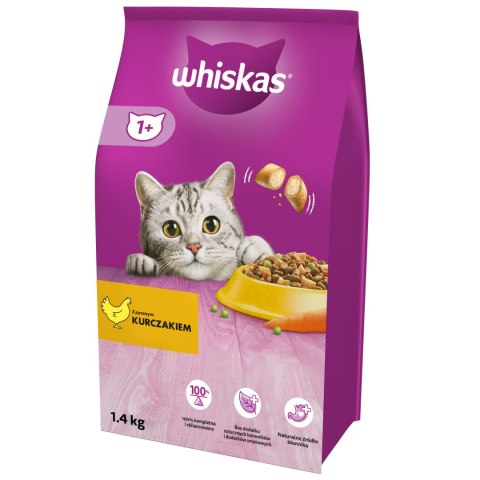 Whiskas Adult Karma Sucha Dla Kotów Kurczak 1,4kg Whiskas