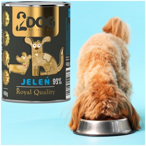 2Dog Mokra karma dla psa Jeleń 93% mięsa ROYAL QUALITY 400g monoproteinowa