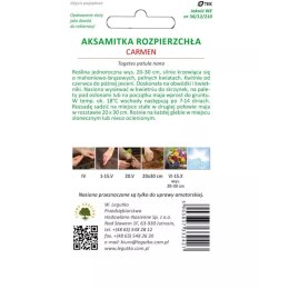 Aksamitka rozpierzchła Carmen mahoniowo-czerwona 1.50g W.Legutko