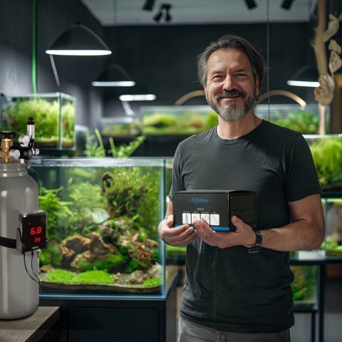 Aquario Exclusive 2.0 - zestaw CO2 z elektrozaworem i komputerem pH + butla 8l Aquario