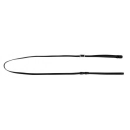 KERBL Vegas GoLeyGo 2.0 regulowana smycz ze skóry z adapterem, czarna, rozmiar S (10 mm x 105-165 cm, max. 15 kg) Kerbl