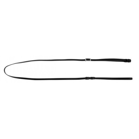 KERBL Vegas GoLeyGo 2.0 regulowana smycz ze skóry z adapterem, czarna, rozmiar S (10 mm x 105-165 cm, max. 15 kg) Kerbl