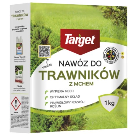 Nawóz granulowany do trawników z mchem 1kg Target