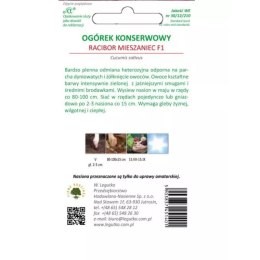 Ogórek gruntowy konserwowy Racibor F1 - śr. wczesna W.Legutko