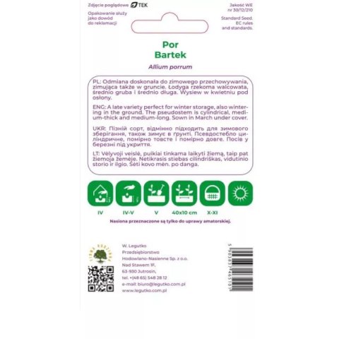 Por 'Bartek' - odmiana późna W.Legutko