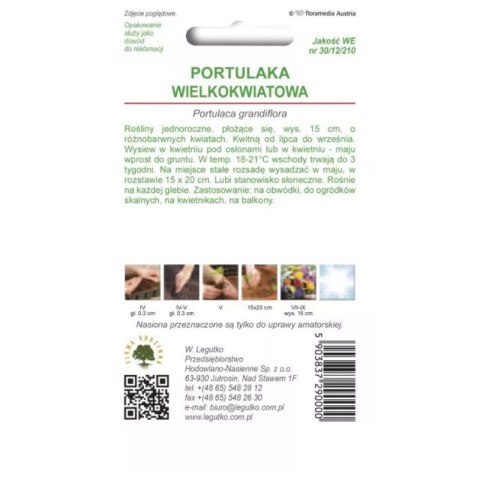 Portulaka wielkokwiatowa - mieszanka półpełna W.Legutko