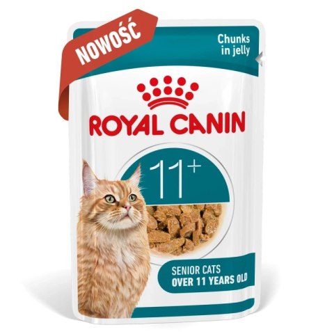 Royal Canin Senior Ageing 11+ — mokra karma w galaretce dla kotów starszych, 12 x 85 g Royal Canin