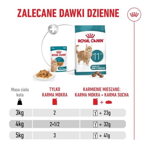Royal Canin Senior Ageing 11+ — mokra karma w galaretce dla kotów starszych, 12 x 85 g Royal Canin
