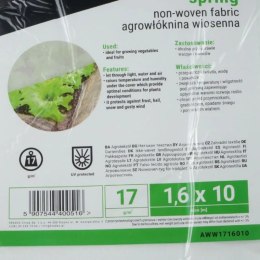 Agrowłóknina wiosenna 17g biała, 1,6 x 10m Bradas