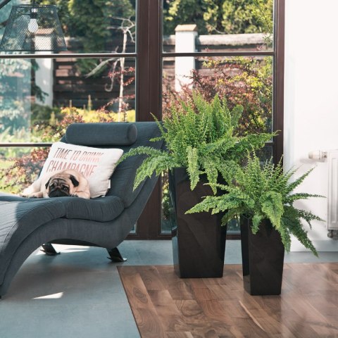 Donica FINEZJA 250x250 - czarny LAMELA