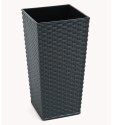Donica FINEZJA 250x250 rattan - grafit metalik LAMELA