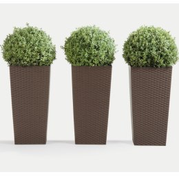 Donica FINEZJA 250x250 rattan - mokka LAMELA