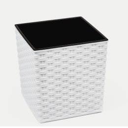 Donica JUKA 250x250 rattan - biały LAMELA