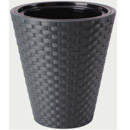 Donica Rattana okrągła 40 - antracyt FORM-PLASTIC