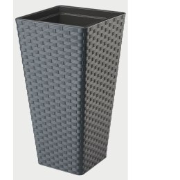 Donica Rattana slim kwadrat 30 - antracyt FORM-PLASTIC
