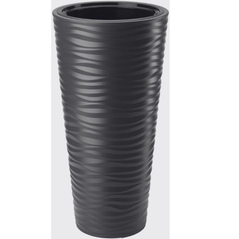 Donica Sahara Dunes Slim okrągła 35 - czarny FORM-PLASTIC