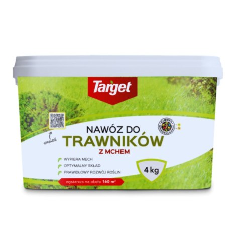 Nawóz granulowany do trawników z mchem 4kg Target