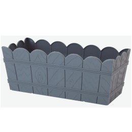 Skrzynka drewnopodobna 40 z uchwytami - antracyt FORM-PLASTIC