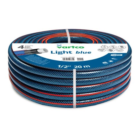 Wąż ogrodowy VARTCO LIGHT BLUE 1/2" 100mb AGAPLAST