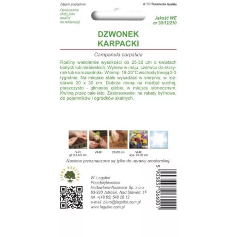 Dzwonek karpacki - mieszanka (biały, niebieski) W.Legutko