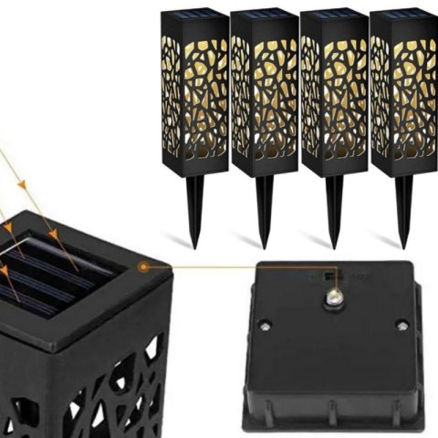 Lampa Ogrodowa Solarna Ozdobna 4 Szt. VERK GROUP