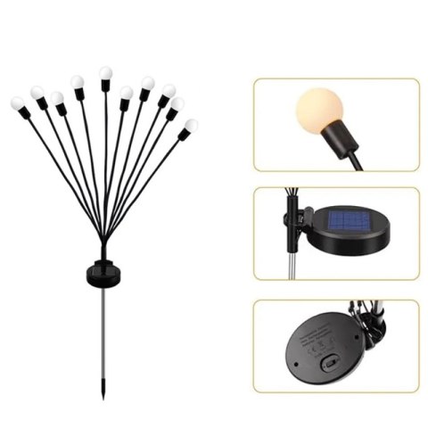 Lampa solarna ogrodowa kulki LED 2 szt. VERK GROUP