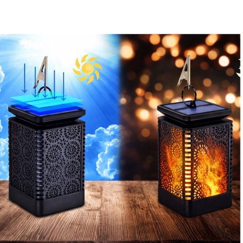 Lampion ozdobny LED solarny z czujnikiem zmierzchu VERK GROUP