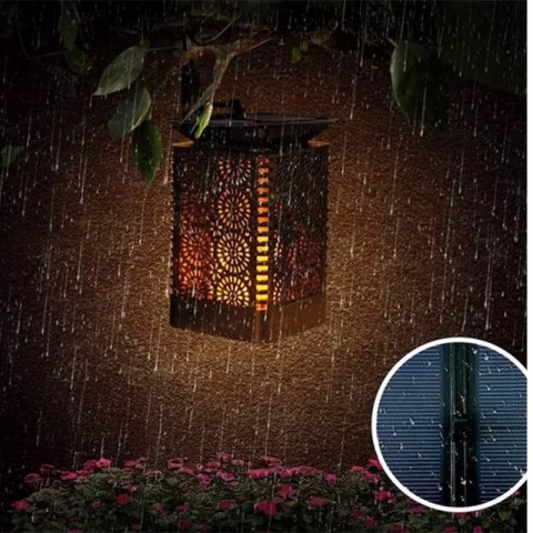 Lampion ozdobny LED solarny z czujnikiem zmierzchu VERK GROUP