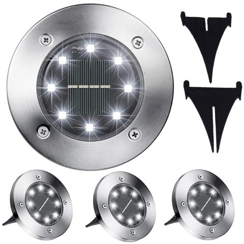Lampki Solarne Gruntowe LED 4 Szt. VERK GROUP