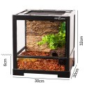 Repti-Zoo Glass Terrarium 30x30x32cm - szklane terrarium z metalową siatką Repti-Zoo