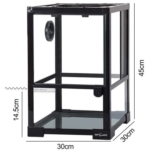 Repti-Zoo Glass Terrarium 30x30x45cm - szklane terrarium z metalową siatką Repti-Zoo