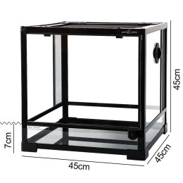 Repti-Zoo Glass Terrarium 45x45x45cm - szklane terrarium z metalową siatką Repti-Zoo