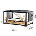 Repti-Zoo Glass Terrarium 60x45x32cm - szklane terrarium z metalową siatką Repti-Zoo