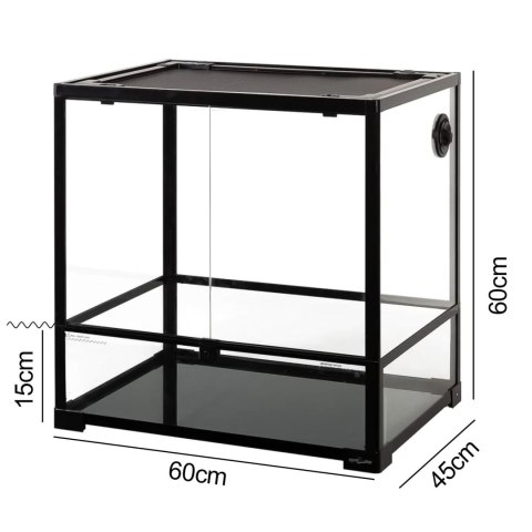 Repti-Zoo Glass Terrarium 60x45x60cm - szklane terrarium z metalową siatką Repti-Zoo