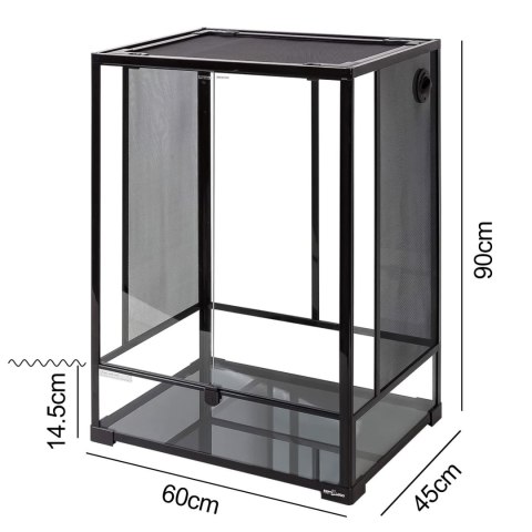Repti-Zoo Glass Terrarium 60x45x90cm - szklane terrarium z metalową siatką Repti-Zoo