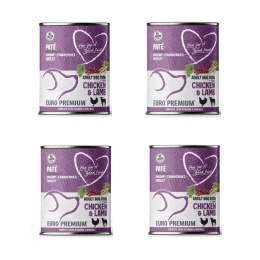 4x400 Euro Premium Pate Adult Chicken & Lamb - mokra karma dla psa kurczak i jagnięcina