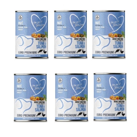 6x400 g Euro Premium Pate Adult With Tuna & Salmon - mokra karma dla psa tuńczyk i łosoś