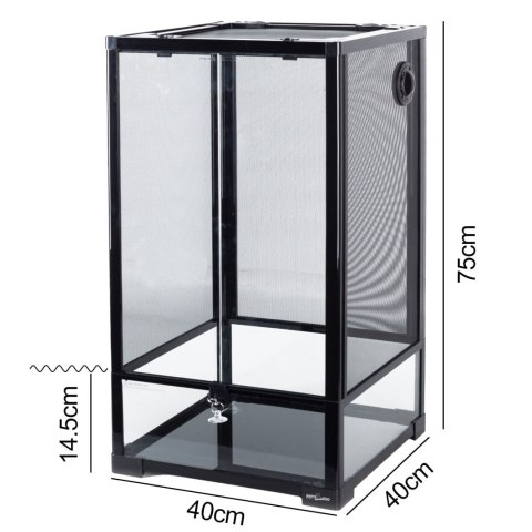 Repti-Zoo Glass Terrarium NET 40x40x75cm - szklane terrarium z metalową siatką Repti-Zoo