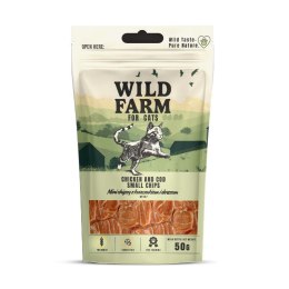 WILD FARM Chipsy Mięsno-Rybne Dla Kota Kurczak I Dorsz 50g Wild Farm