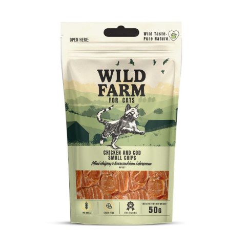 WILD FARM Chipsy Mięsno-Rybne Dla Kota Kurczak I Dorsz 50g Wild Farm