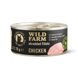 WILD FARM Fillets Chicken 70g - bezzbożowa mokra karma dla kota, filet w bulionie Wild Farm