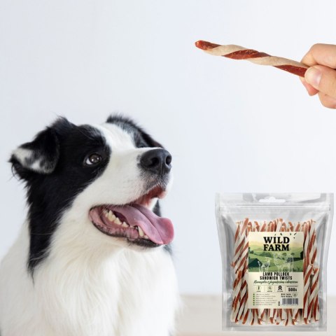 WILD FARM Kanapka Z Jagnięciną I Dorszem Przysmak Dla Psa 500G Wild Farm