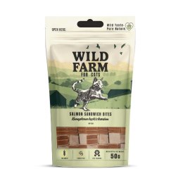 WILD FARM Kanapkowe Kąski Przysmak Dla Kota Z Łososiem 50g Wild Farm