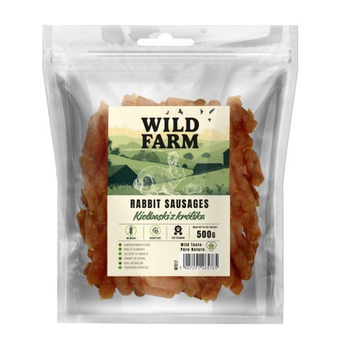 WILD FARM Kiełbaski Z Królika Przysmak Dla Psa 500G Wild Farm