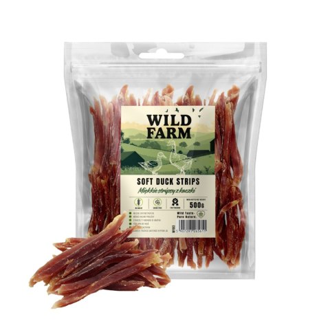 WILD FARM Miękkie Stripsy Z Kaczki Przysmak Dla Psa 500G Wild Farm