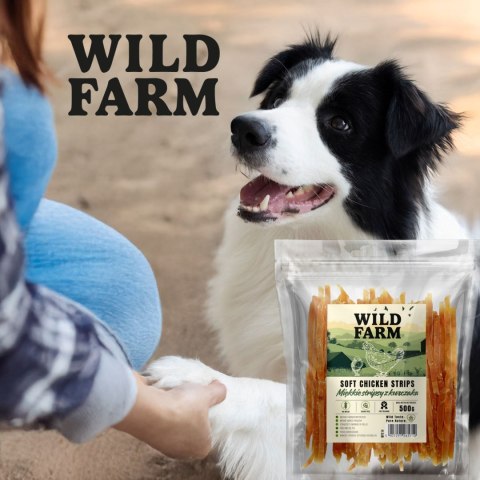 WILD FARM Miękkie Stripsy Z Kurczaka Przysmak Dla Psa 500G Wild Farm